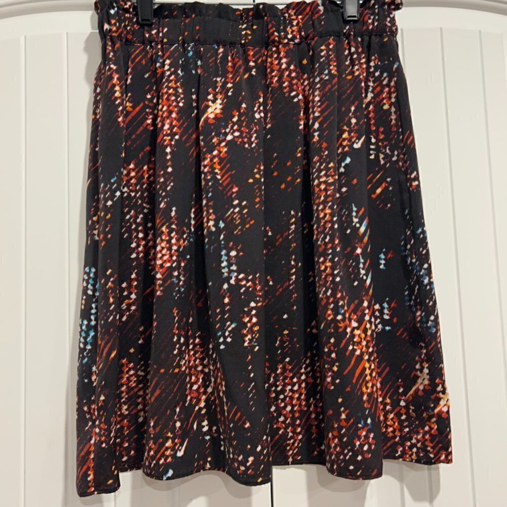 Halogen Black Printed Skirt with Elastic Waistband Women’s Size S - Picture 4 of 4